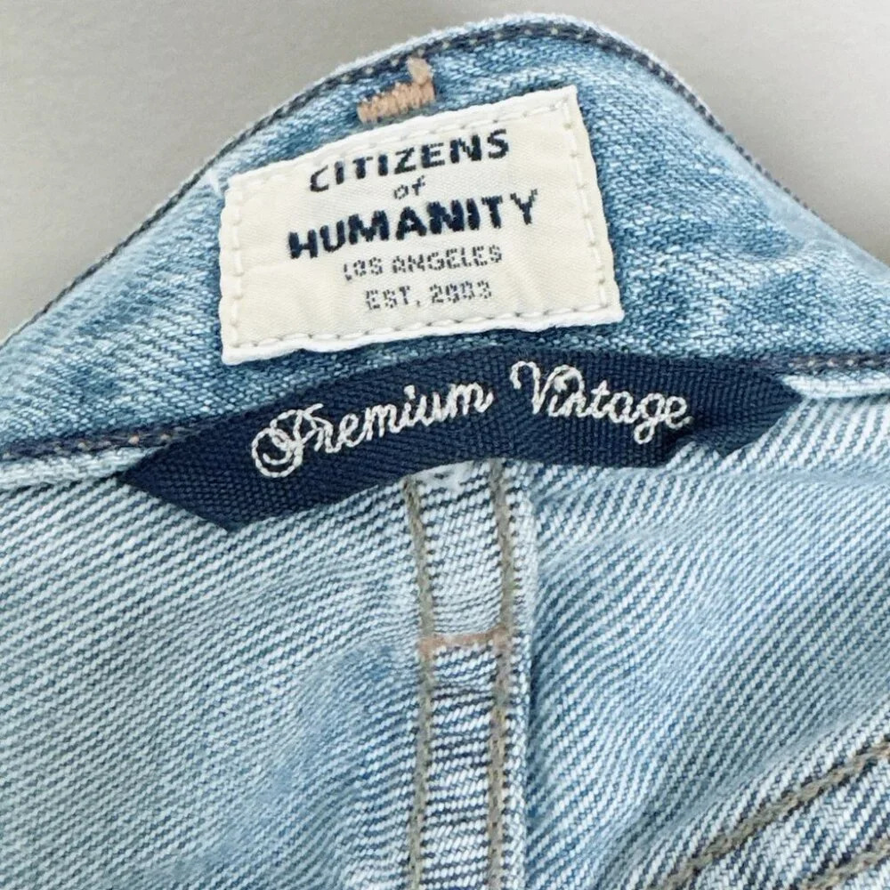 Citizens Of Humanity Womens 26 Distressed Knee Liya High Rise Crop Classic Jeans - Picture 7 of 15
